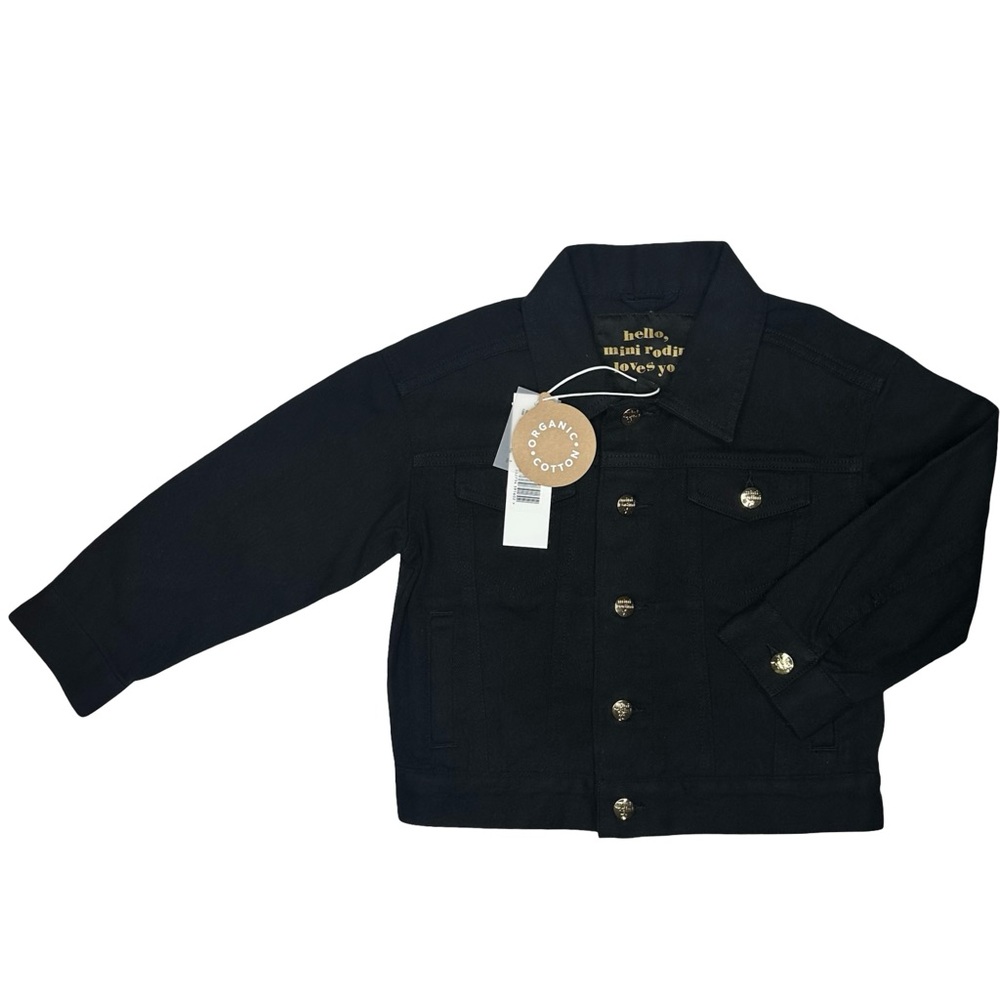 Mini Rodini Leopard Patch Denim Jacket